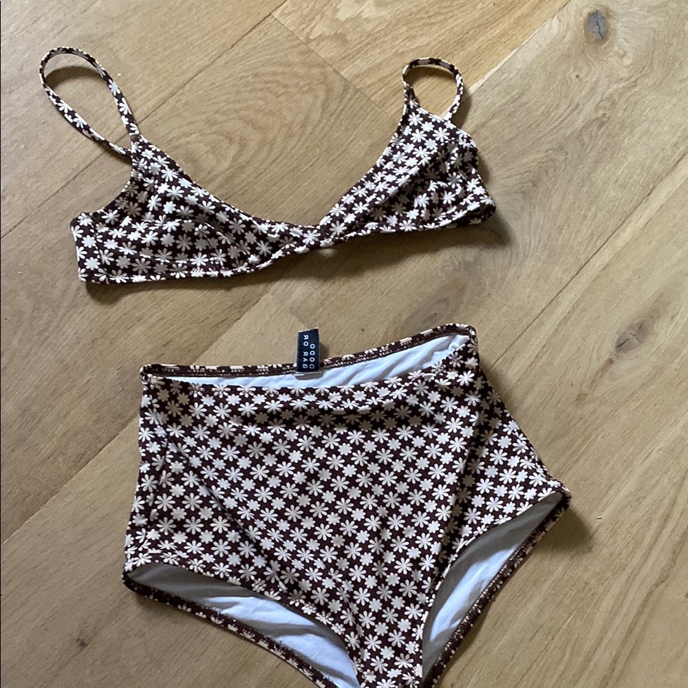 Dodo Bar Or Brown and White Bikini Swimwear